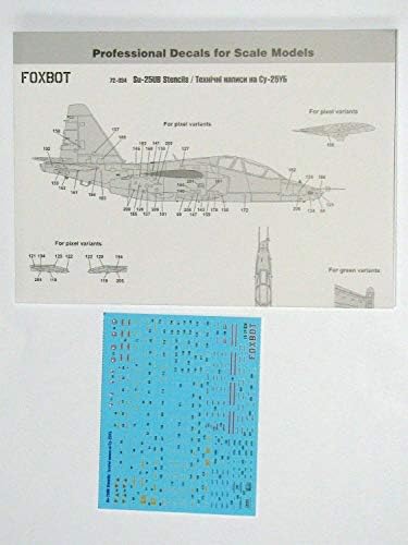 Декласирање на матрици за SU-25UB 1/72 Scale Foxbot 72-034