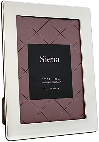 Siena 5x7 Стерлинг сребрена рамка за слики, рамка за фотографии со квалитет на бутик, колекција Сиена