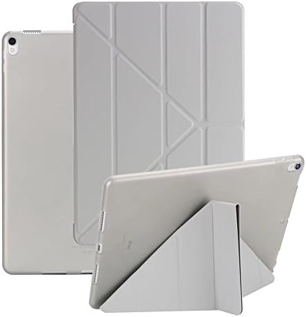 iPad mini 3 Case, iPad Mini 2 Case, Maetek оригами ултра тенок паметен капак, мода 3D дизајниран со stand ange Auto Wake/Sleep Function мек TPU назад за iPad mini 1/2/3, сива