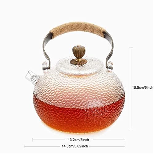 Котел 700мл стаклен чајник отпорен на топлина Погоден за индукциски шпорет Отворен пламен за греење чајници