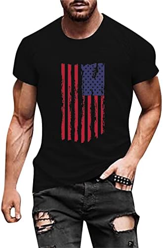 XXBR маички за Денот на независноста на мажите, спортски американски знаме печати кратки ракави маички starsвезди и ленти спортски кошули