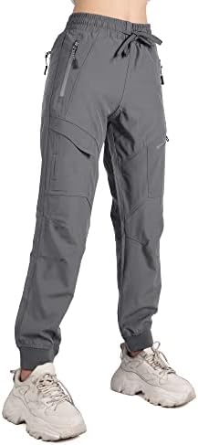 Сингбринг женски атлетски пешачки карго џогери панталони на отворено тренингот лесен сув UPF 50 патенти џебови