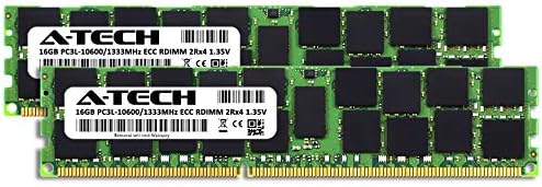 A-Tech 32gb Комплет Меморија RAM МЕМОРИЈА За Dell Прецизност T7500-DDR3L 1333MHz PC3 - 10600 ECC Регистрирани RDIMM 2Rx4 1.35 V-Сервер