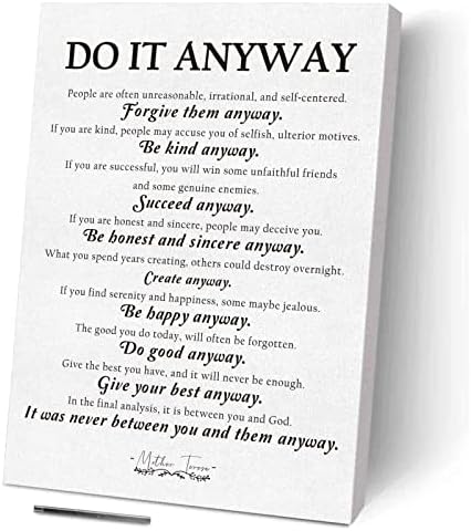 Цитати на Мајка Тереза ​​- Направете го тоа како и да е - мотивациски постер, подароци за дипломирање, позитивни понуди, декор на канцеларии