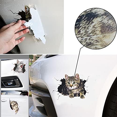 Сетот Налепници ЗА Автомобил ЕЛАНЕ Вклучува 5 3д Симулација Слатки Гребнатини За Мачки За Покривање На Налепницата На Телото