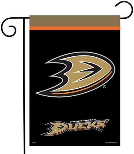 Анахајм патки Градинарско знаме NHL лиценциран 12,5 x 18 Бријарвуд лента