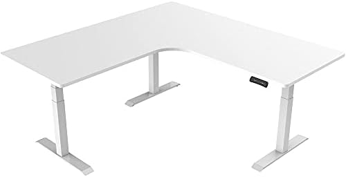Hanover Electric Sit или STAND биро со прилагодливи височини, бело
