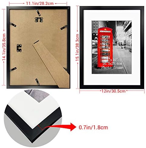 11x14 сет на рамки за слики од 9, црни рамки за фотографии 8x10 со мат или 11x14 без душек, табела и декор за монтирање на wallидот