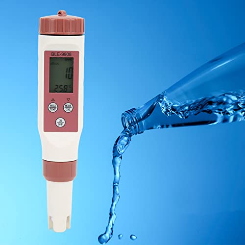 Дигитален монитор за квалитет на водата, 4 во 1 дигитален мерач на pH мерач TDS EC Температорски тестер, преносен тест за квалитет