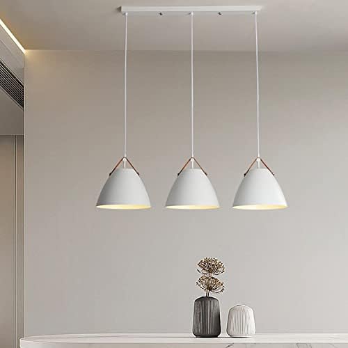 QZWCQ модерна светлина за приврзоци, 3-лесна модерна светлина за бело приврзоци, прилагодлива висина светлина, гроздобер ламба за тавани,