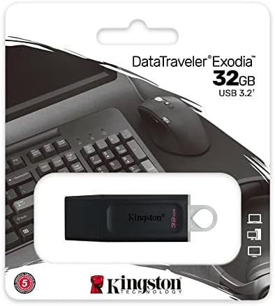 Кингстон 32gb DataTraveler Exodia Флеш Диск СО USB - C Адаптер Пакет