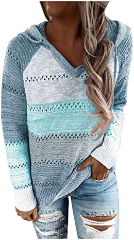 Преголеми Џемпери За Жени, Обични Шарени Печатени Врвови Пуловер Маица Со Долги Ракави Со Долг Ракав Со Качулка Обични Облечени Блузи
