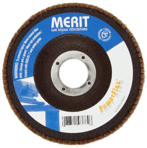 Merit Powerflex контурен абразивен размавта диск, тип 29, тркалезна дупка, поддршка од фиберглас, алуминиум оксид, 4 диа., 60 решетки