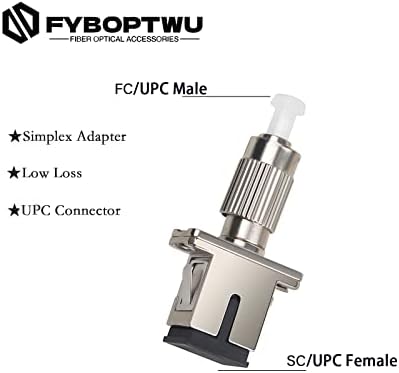 fyboptwu - 3pcs fc машки до SC женски адаптер конектори UPC SingleMode Fiber оптички спојка адаптер fc машки до SC женски единечен режим
