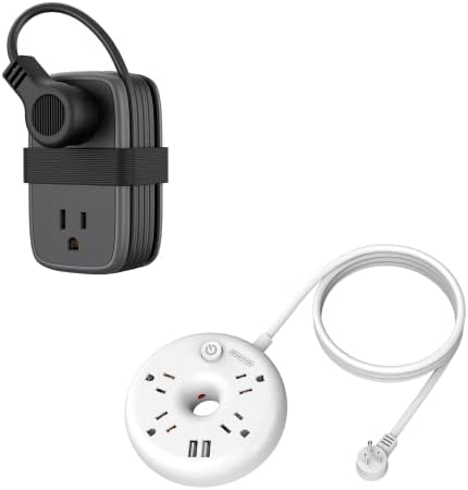 Пакет за ленти за патент NtonPower Travel, 4 продажни места 2 USB преносна лента за напојување со кабел со должина од 10 стапки