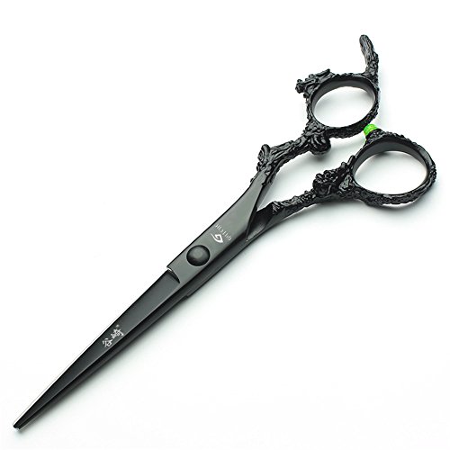 6 инчен професионален коса ножици личност црна бербер ножици коса стилист ножици
