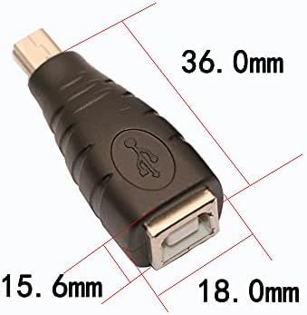 RGZHIHUIFZ USB 2.0 Тип Б До Мини USB 5-Пински Тип Б Женски/Машки Адаптер - 2 Пакет