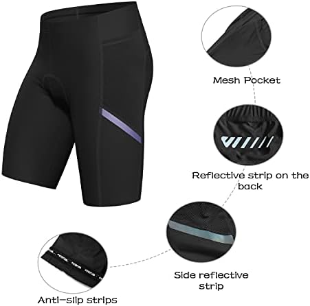 Вулибике шорцеви за велосипеди за мажи, 4 -та лопатки за велосипеди за мажи за велосипедски планински шорцеви со џебови со патенти