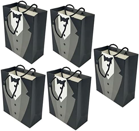 СОИМИС Торби За Подароци Црни 5 парчиња Младоженец Смокинг Торби За Подароци Торбичка За Шише Со Вино Торба За Купување Торби За Завиткување Козметички Кеси За Скл?