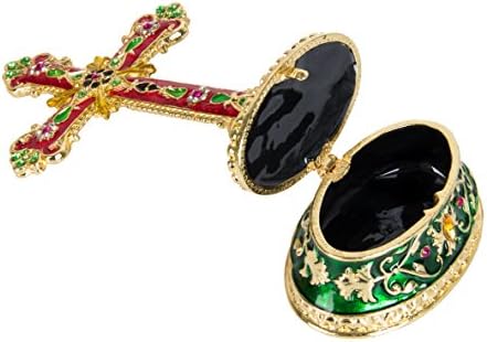 Qifu-Hand, насликана емајлирана, вкрстена декоративна кутија за накит со шарки, уникатен подарок за украс за дома
