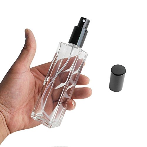 Васана 1 парчиња 30 мл празен квадрат чиста фино магла распрскувач стакло шише со шише со парфеми за патна алатка за шминка за патна