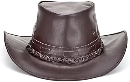 Каубојска капа црна кожа Фишер го надминува западното кршење за мажи и жени