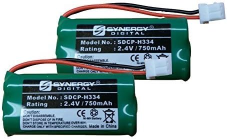 Синергија дигитална батерија без безжични телефони, компатибилна со ATT TL86003 без безжичен телефон вклучува: 2 x SDCP-H334 батерии