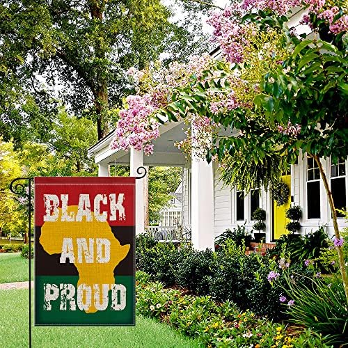 Avoin ColorLife Black and Surder African Garden Flage Вертикално двострано, црна историја на месец комеморација на национална забава двор
