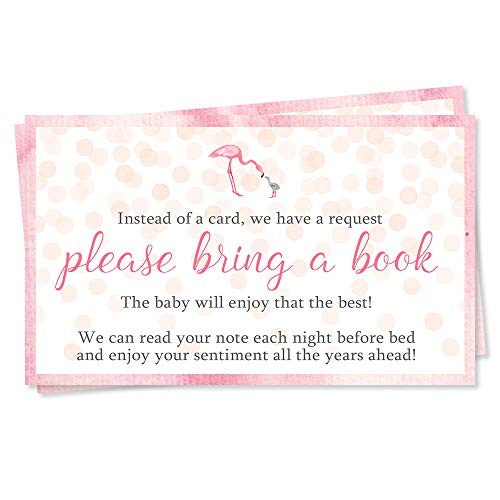 Донесете Книга Картички Фламинго Бебе Туш Првата Книга На Бебето Акварел Конфети Посипете ајде Пламен Библиотека Барање Спомен