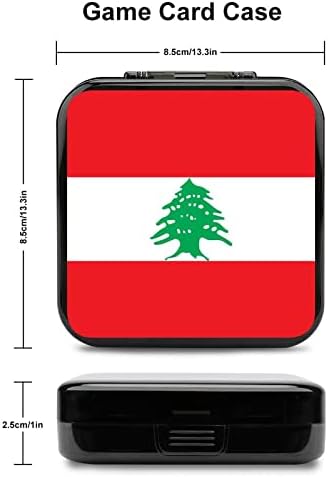 Знаме на либан игра картичка за играта на куќиште за складирање на картички за складирање на картички 12 слотови Заштитно кутија