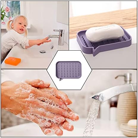2 парчиња сапуни сапуни силиконски сапуни кутии кои не се лизгаат сапуни за кујна за кујна за куќи за куќиште