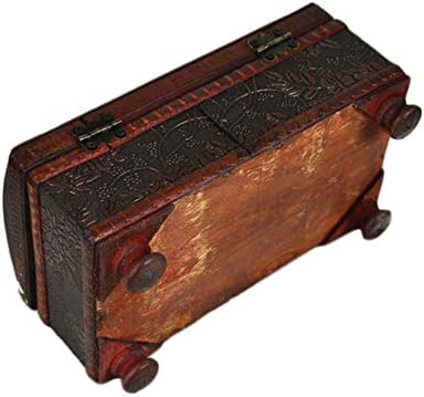 SFMZCM 1PC Домаќинство 21 * 12 * 10см Елегантен изработен дрвен антички рачно изработено старо ткиво кутија за антички ткива за дневна употреба