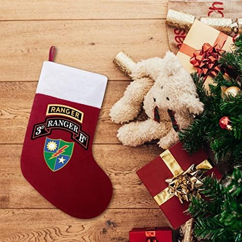 3 -ти ренџер баталјон лепенка црвена Божиќна празничка чорапи дома украси за Божиќно дрво камин виси чорапи