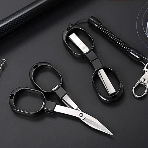 Кујнски ножици за кујни Amayayacfjd 1 парчиња мини ножици, преклопни ножици не'рѓосувачки, ножици за патувања за може да висат на вашиот ланец