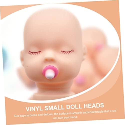 Sewacc Baby Doll 80 PCS глава за правење стил на вежбање со шминка за декоративно плетење прстен bjd делови кукли DIY синџир за пренасочување на главите за замена на клучеви за з