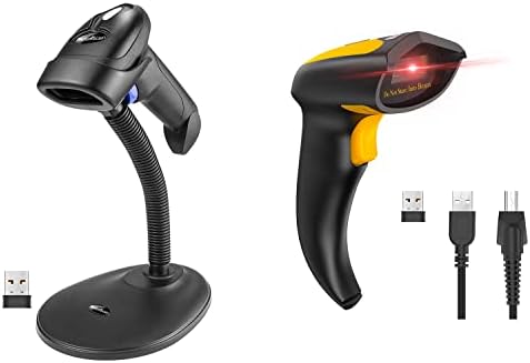 Скенер за безжичен баркод со скенер за баркодови Stand & Bluetooth QR, 3 во 1 Автоматски безжичен 1D 2D Handhold Handh Holdh