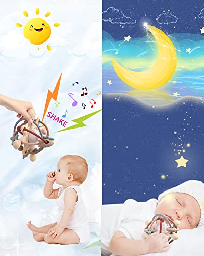 Бебешки Сензорни Играчки За Редење Заби-Играчки За Бебиња Монтесори 6 до 12 Месеци, Градежни Блокови За Мали Деца 1-3, Меки Силиконски Играчки