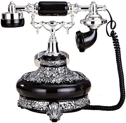 MyIngebin гроздобер црна фиксна телефонска занаети украси антички телефон