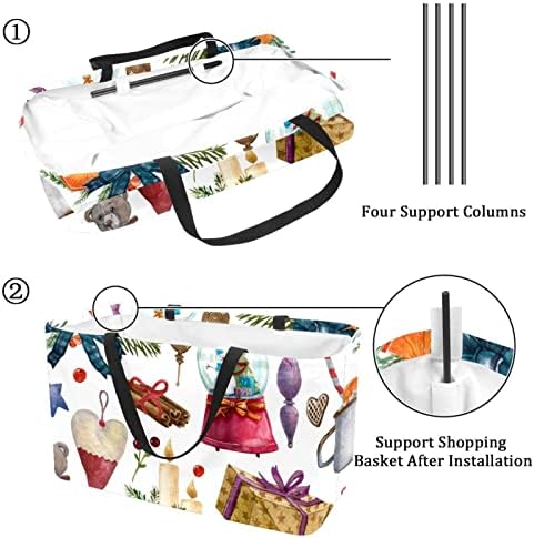 Кошар за еднократно шопинг Елементи за Божиќни модели Преносни преклопни пикник намирници кеси за перење алишта за торба за торба за купување