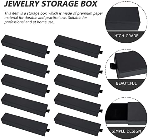 Кутии за подароци за накит за накит за накит 10 парчиња празни кутии за фиоки за хартија кутии за чување накит кутии за подароци кутии