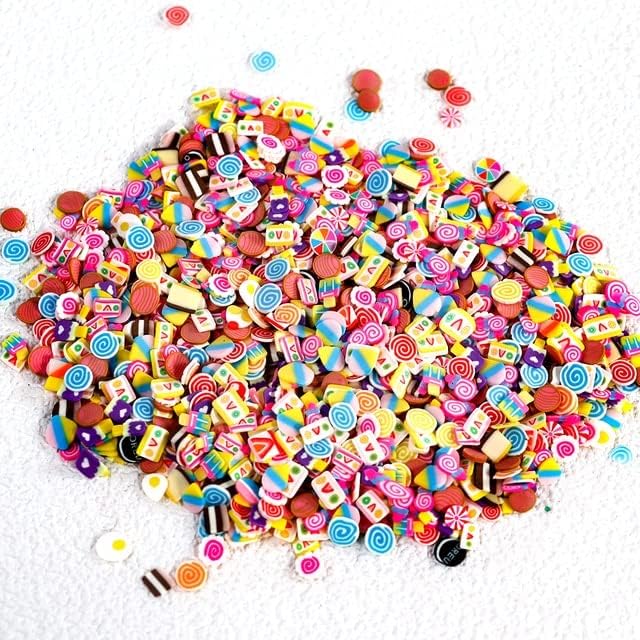 1000 парчиња/торба исечено овошје/цртан филм животински полимер глина за занаети за привлечност од DIY 5мм мала симпатична пластична