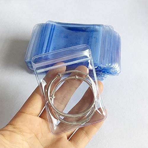 Fnuiddt 100 Пакет Пвц Јасен Накит Антиоксидација Патент Торба Антитарниш Пластични Кеси За Пакување Накит Прстени Обетки Транспарентна