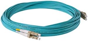 SpeedyFibertx - 1 -пакет 1,5 метар мултимод 10G OM3 50/125 кабел за лепенка, дуплекс LC до LC, тенок Zipcord Fire retardant Plenum ofnp