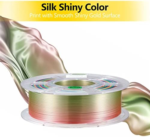 Филамент за печатач на 3D, Yuaneang Silk Rainbow PLA FILAMENT, 1,75 mm димензионална точност +/- 0,02 mm, 1 kg 2,2 bs Spool
