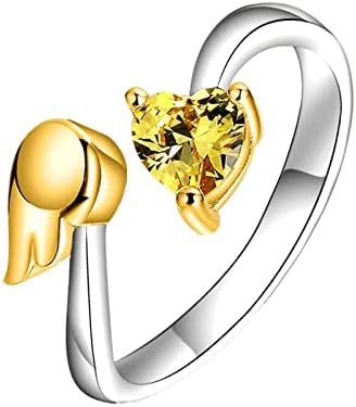 Денот на в Valentубените присутни додатоци за накит Прилагодливи прстени за прстени прстени модни женски прстени 2 парчиња едноставни