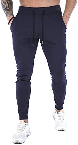 Џемпери на џогер Gansanro Mens, машки тенок вежби за вежбање, атлетски панталони, џемпери за мажи со џебови