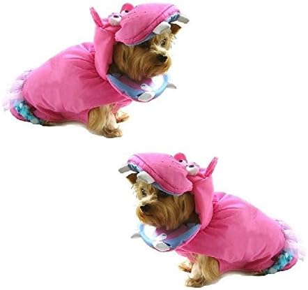 Кученце Loveубов кучиња костум розово хипопотамус фустан кучиња како хипопос диви зоолошка градина животно