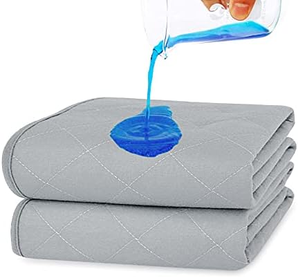 Водоотпорна подлога за душеци, отпорни на лизгачки влошки за кревет 2 пакувања, ПЕЕ влошки Издржливи апсорбирачки под -страници, заштитен