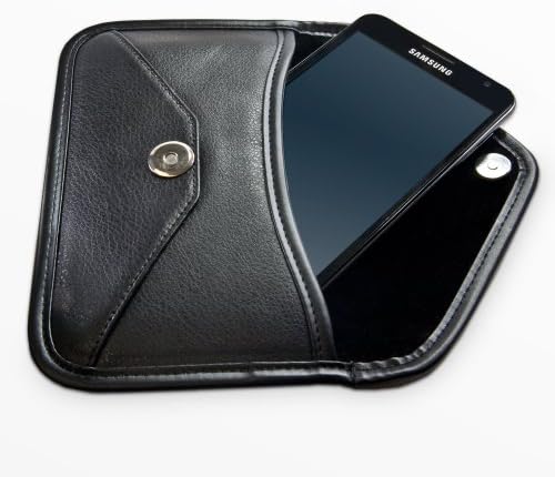 Boxwave Case Компатибилен со Vivo X51 5G - Елитна кожна торбичка за месинџер, синтетички кожен покритие дизајн на пликови за