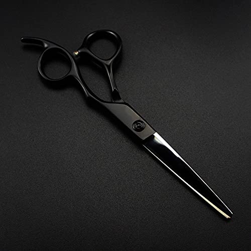 Ножици за сечење коса, 6 инчи Јапонија 440с челик црна сече коса ножици фризура чистење бербер алатки сечење ножици фризерски ножици